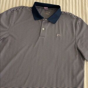Southern Tide Navy and White Striped Polo size XL